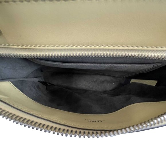 Fendi -DotCom Faces Convertible Small Yellow Satchel - Top Handle w/ Chain Strap - Picture 11 of 16